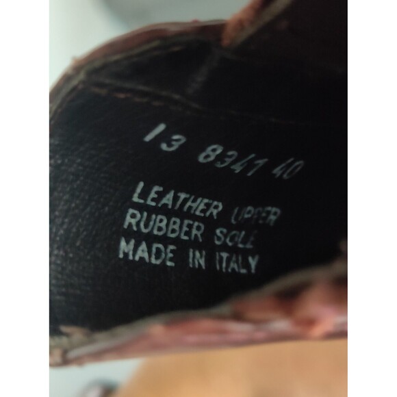 Boemos women's ankle Brown leather ankle booties Italy Elastic Size 40/ US9 - Picture 7 of 8